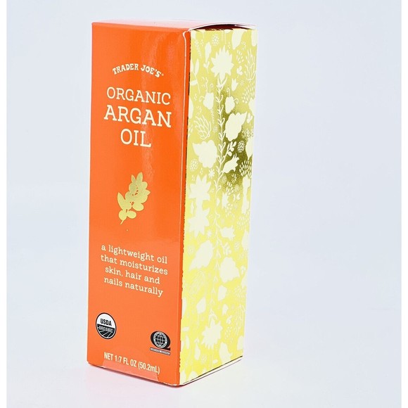 TRADER JOE'S 100% ORGANIC ARGAN OIL 1.7 Oz Nourish Skin Hair Nails NaturallyPURE - Picture 7 of 16